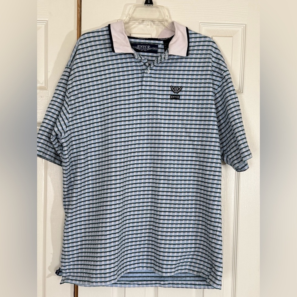Enyce Plaid Polo Shirt Men’s XL Y2K Streetwear Embroidered Logo